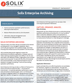 Solix Enterprise Archiving