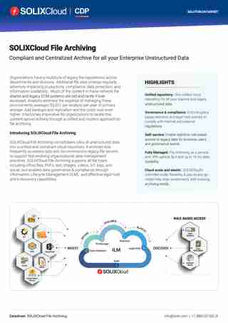 SOLIXCloud File Archiving